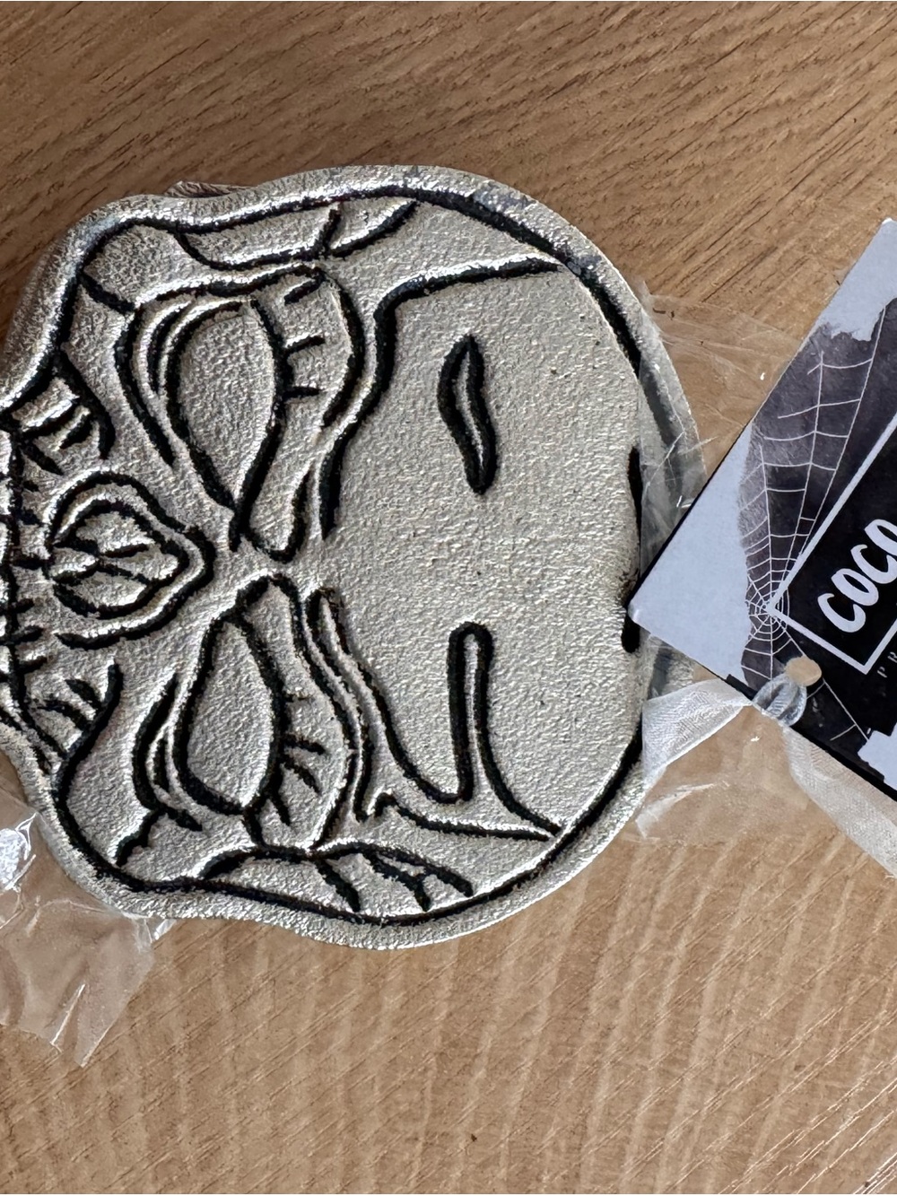 bloom Silver Embossed Sugar Skull Hanging Ornament